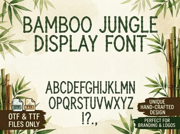 Bamboo Jungle Font for Tropical Web Design