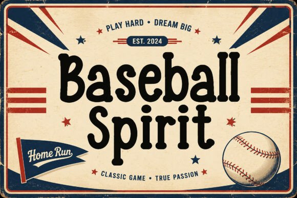 Baseball Spirit: A Playful Font for Bold Branding