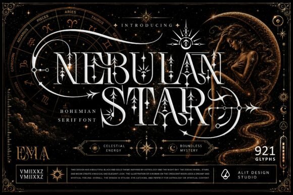 Boost Your Brand with Nebulan Star Typeface
