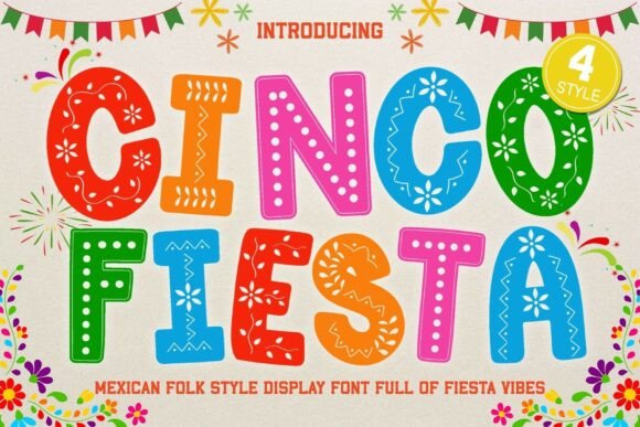 Cinco Fiesta: A Vibrant Display Font for Festive Creations
