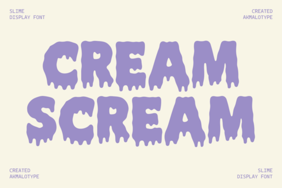 Cream Scream Font for Halloween and Handmade Designs