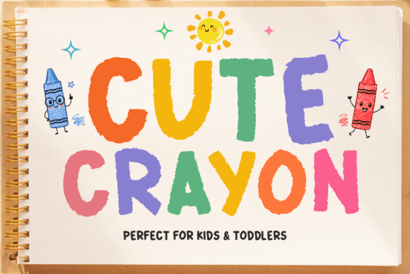 Cute Crayon: A Playful Display Font for Creative Projects