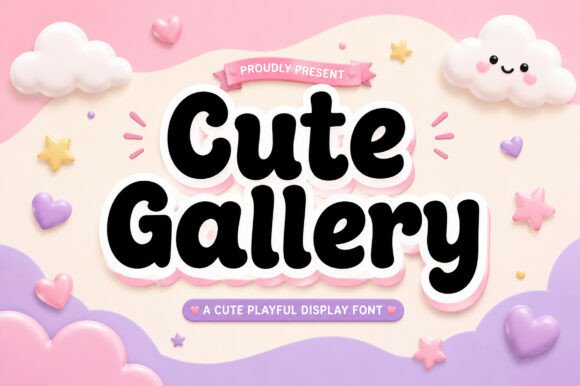 Cute Gallery Font for Playful Editorial Design