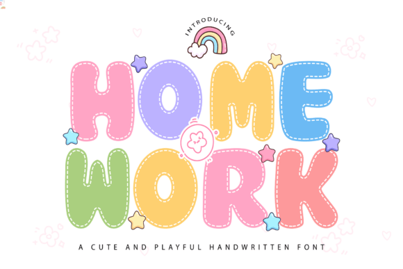 Cute Homework Font for Playful Editorial Design