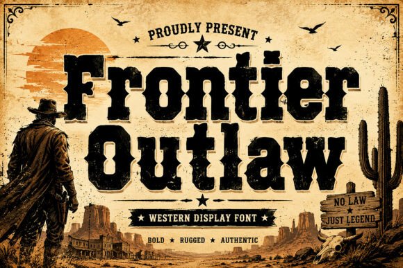 Frontier Outlaw Font for Bold Branding and Western Vibes