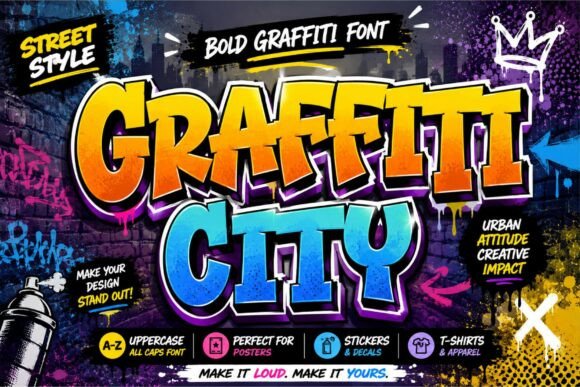 Graffiti City Font for Bold Digital Branding