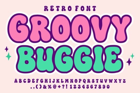 Groovy Buggie: A Retro Bubble Font for Editorial Design