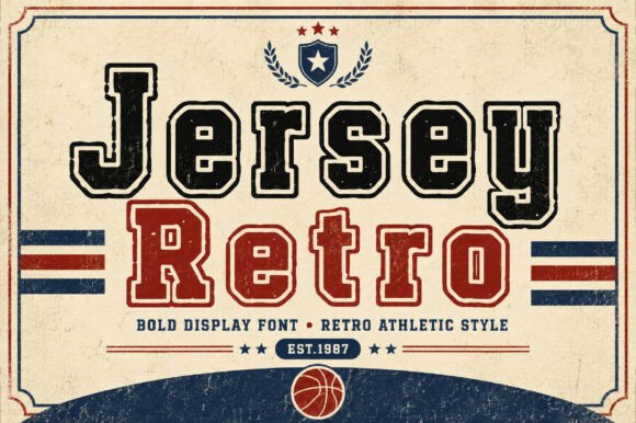 Jersey Retro Font for Vintage-Inspired Design Projects