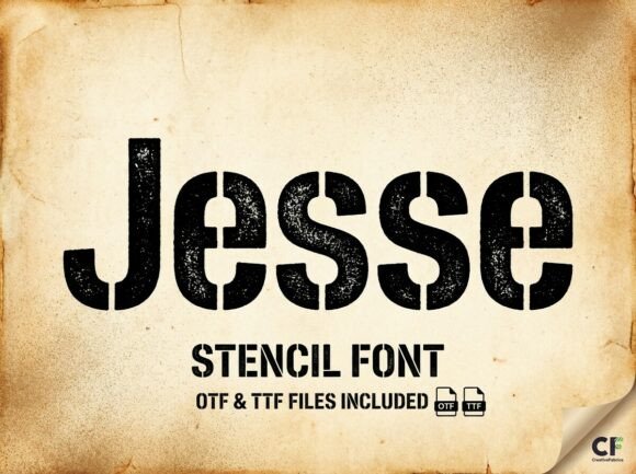 Jesse: A Bold Stencil Font for Strong Branding