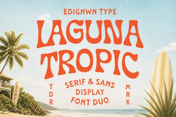 Laguna Tropic: A Retro-Inspired Display Font for Branding