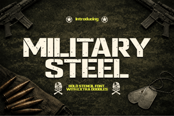 Military Steel – A Bold Display Font for Editorial Impact