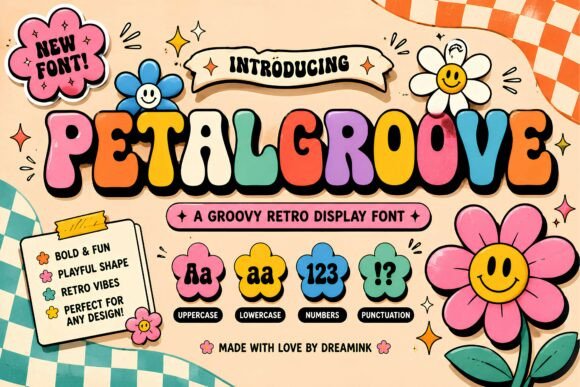 Petal Groove Display Font for Handmade Creations