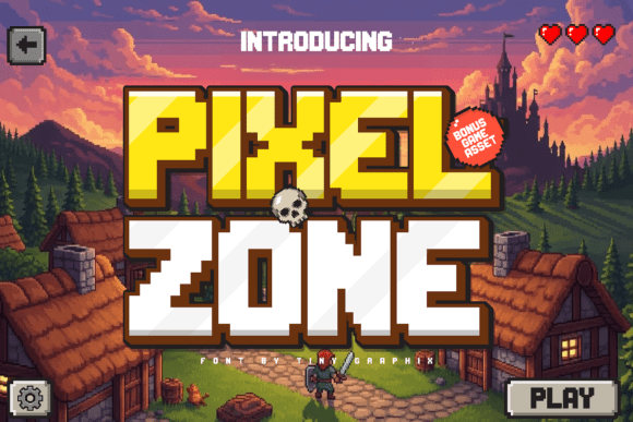 Pixel Zone – Retro 8-Bit Font for Digital Creativity