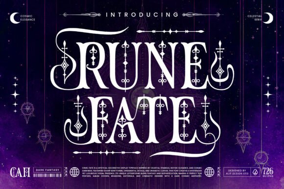 Rune Fate: A Mystical Display Font for Editorial Projects