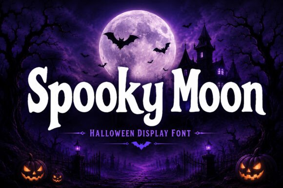 Spooky Moon Font for Halloween-Themed Branding