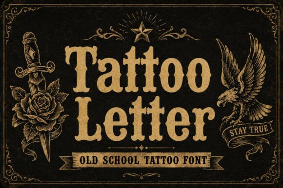 Tattoo Letter: A Vintage Font for Bold Editorial Design
