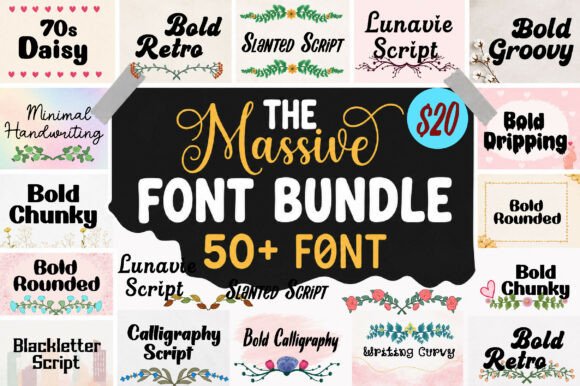 The Massive Mega Bundle for Bold Typography Projects