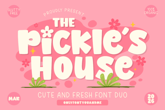 The Pickles House: A Playful Display Font for Digital Creativity