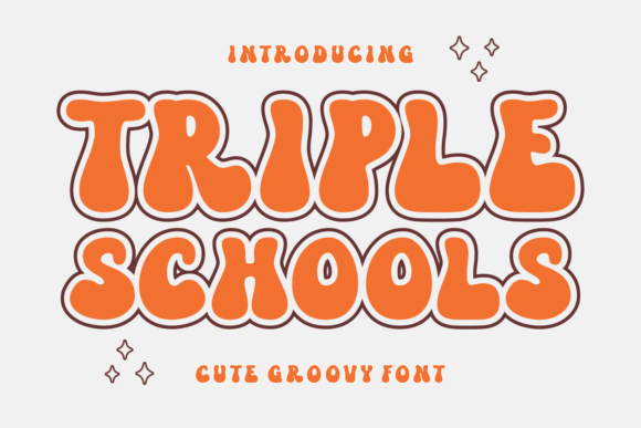Triple Schools Font for Retro Branding and Display Design
