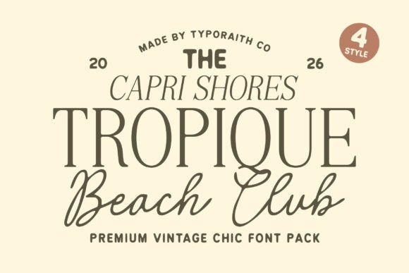 Tropique: A Coastal Chic Display Font for Editorial Design