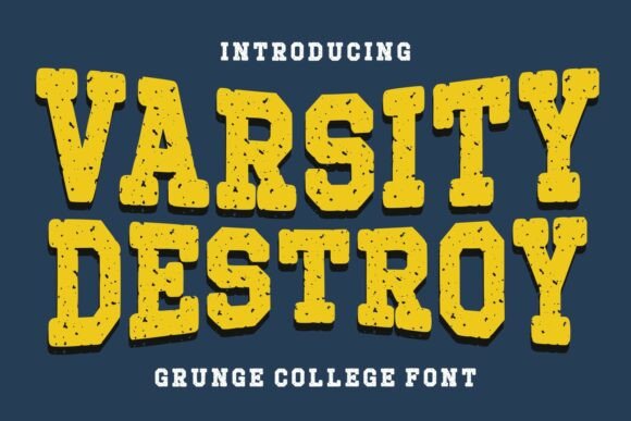 Varsity Destroy Font for Bold Web Design