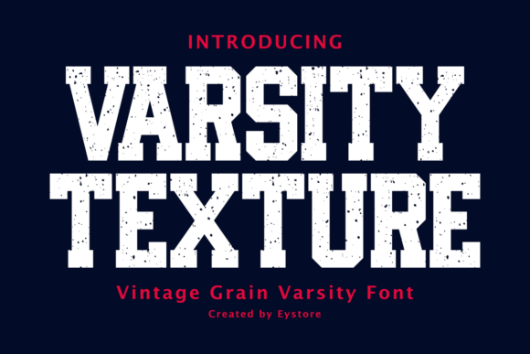 Varsity Texture: A Bold Vintage Font for Creative Makers