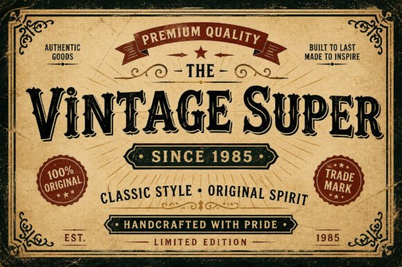 Vintage Super: A Timeless Display Font for Editorial Design